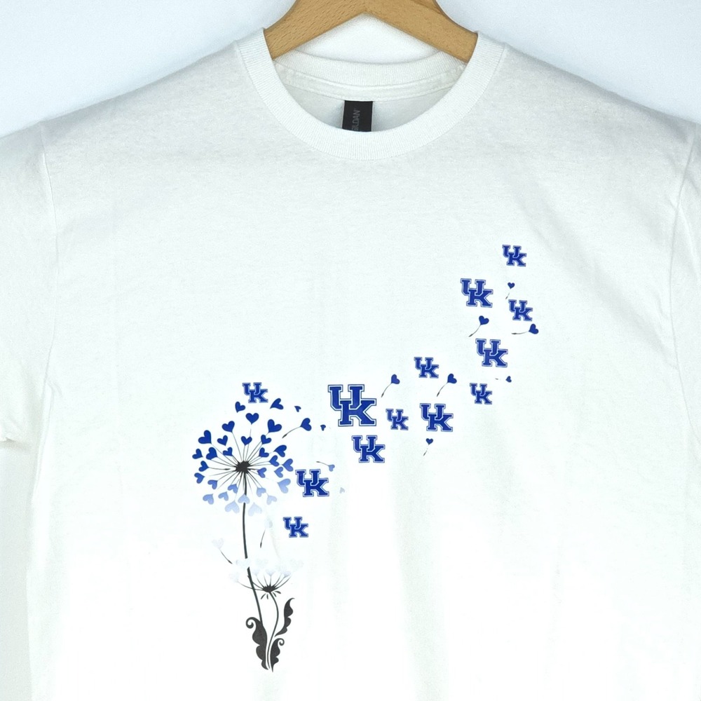 University of Kentucky Wildcats Dandelion Logo T-Shirt Womens Medium Athleisure